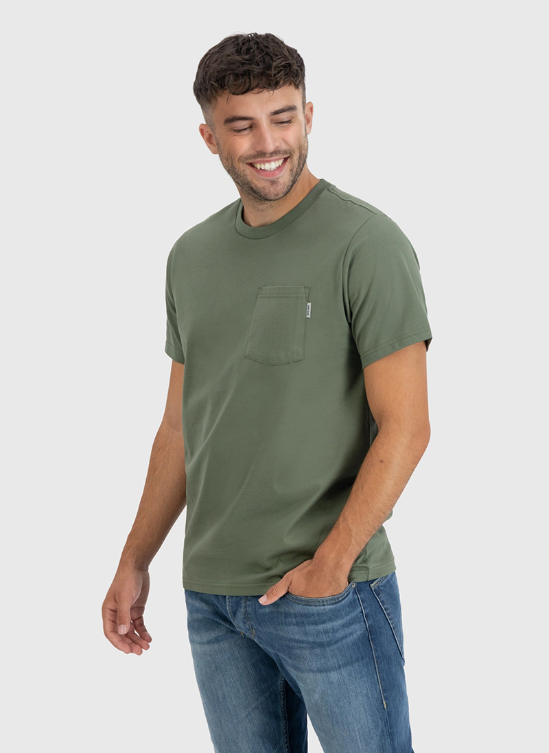 Vintage industries - Футболка с нагрудным карманом Gray Pocket 