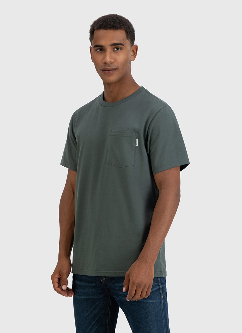 Vintage industries - Футболка с нагрудным карманом Gray Pocket 